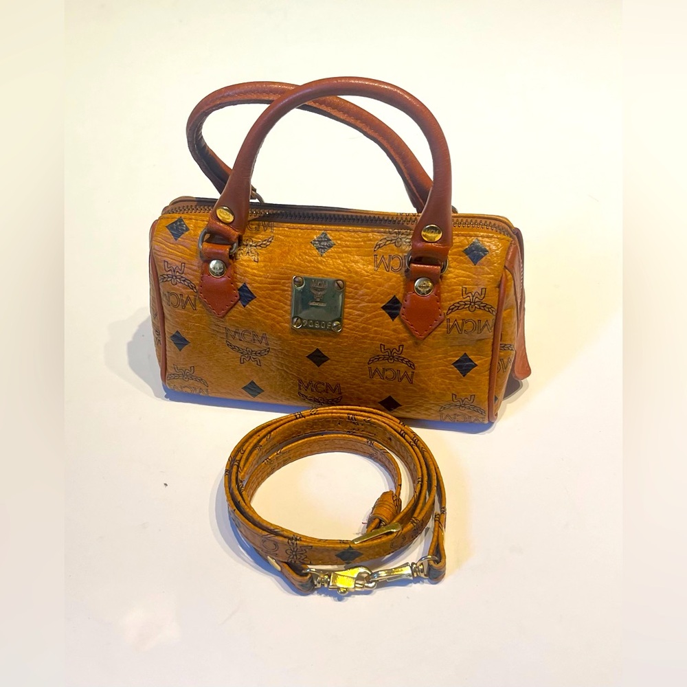 Mini MCM-  Visetos Brown Canvas